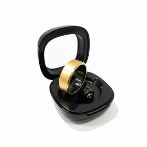 Smart Ring NWT Beautiful Brushed Gold Tone Fitness Tracker Sleep, HR, BP Steps